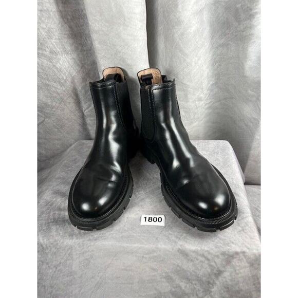 FERRAGAMO Men's Black Leather Chelsea Ankle Gancini Boots Dress Casual $695 - Picture 10 of 10